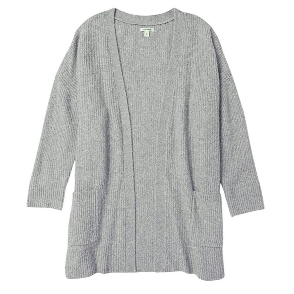 New Goodthreads Womens Cardigan Sweater XXL Gray Oversized Boucle Shaker Stitch - Picture 9 of 11